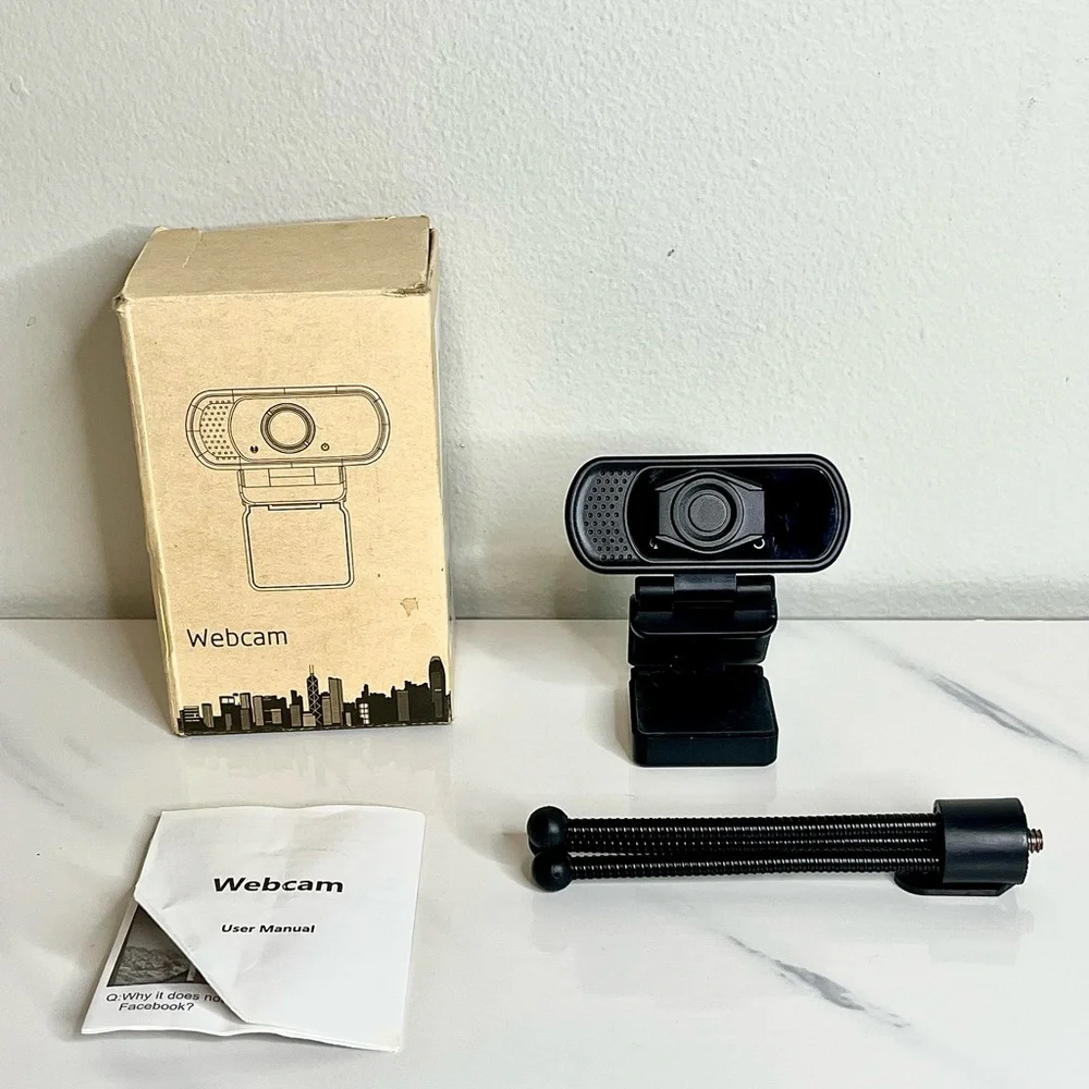 High-Definition Black Webcam